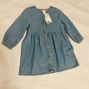 Denim button up dress H&M